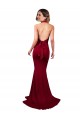 Spandex V-Neck Open Back Mermaid Burgundy Formal Evening Gown / Prom Dress / Bridesmaid Dress Manchester