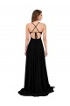 Spandex V-Neck Open Back A-Line Black Black Tie Evening Gown / Prom Dress / Bridesmaid Dress Manchester