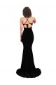 Spandex V-Neck Open Back Mermaid Black Formal Evening Gown / Prom Dress / Bridesmaid Dress Manchester