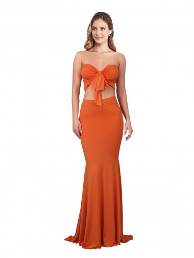 Spandex Strapless Mermaid Orange Formal Evening Gown / Prom Dress / Bridesmaid Dress Manchester