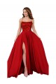 Spandex & Lace Square Neck Open Back A-Line Red Semi Formal Evening Dress / Prom Dress / Bridesmaid Dress Manchester