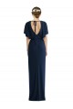 Spandex Bateau Neck Open Back Sheath Dark Navy Semi Formal Evening Dress / Prom Dress / Bridesmaid Dress Manchester
