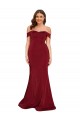 Spandex Off the Shoulder Mermaid Burgundy Formal Plus Size Evening Gown / Prom Dress / Bridesmaid Dress Manchester