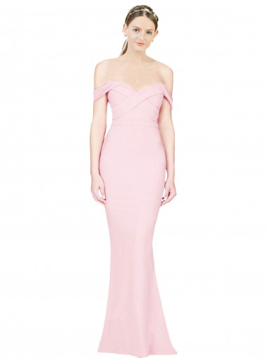 Stretch Crepe Strapless Low Back A-Line Pink Formal Evening Gown / Prom Dress / Bridesmaid Dress Manchester