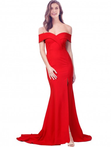Stretch Crepe Sweetheart Mermaid Red Bridesmaid Dress / Evening Dress Manchester
