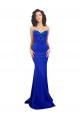 Stretch Crepe High Neck Low Back Mermaid Royal Blue Formal Evening Gown / Prom Dress / Bridesmaid Dress Manchester