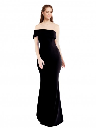 Stretch Crepe One Shoulder Keyhole Back Mermaid Black Formal Evening Gown / Prom Dress / Bridesmaid Dress Manchester