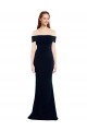 Stretch Crepe Off the Shoulder Keyhole Back Mermaid Dark Navy Formal Dress / Bridesmaid Dress Manchester