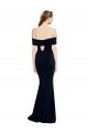 Stretch Crepe Off the Shoulder Keyhole Back Mermaid Dark Navy Formal Dress / Bridesmaid Dress Manchester