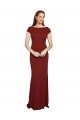 Stretch Crepe Round Neck Keyhole Back Mermaid Burgundy Formal Evening Gown / Prom Dress / Bridesmaid Dress Manchester