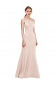 Stretch Crepe V-Neck V-Back A-Line Pink Formal Dress / Bridesmaid Dress Manchester