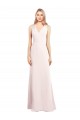 Stretch Crepe V-Neck Keyhole Back Trumpet Pink Semi Formal Evening Dress / Prom Dress / Bridesmaid Dress Manchester