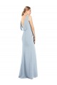 Stretch Crepe Bateau Neck Backless Trumpet Light Sky Blue Semi Formal Evening Dress / Prom Dress / Bridesmaid Dress Manchester
