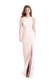 Stretch Crepe Bateau Neck Open Back Trumpet Pink Semi Formal Evening Dress / Prom Dress / Bridesmaid Dress Manchester