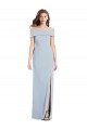 Stretch Crepe Off the Shoulder Trumpet Light Sky Blue Formal Dress / Bridesmaid Dress Manchester