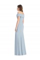 Stretch Crepe Off the Shoulder Trumpet Light Sky Blue Formal Dress / Bridesmaid Dress Manchester