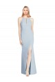 Stretch Crepe Halter Neck Keyhole Back Trumpet Light Sky Blue Semi Formal Evening Dress / Prom Dress / Bridesmaid Dress Manchester