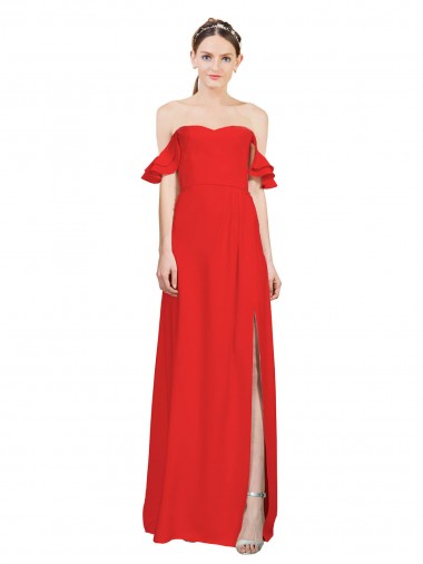 Stretch Crepe Sweetheart A-Line Red Formal Evening Gown / Prom Dress / Bridesmaid Dress Manchester