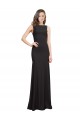 Stretch Crepe Bateau Neck Open Back Mermaid Black Prom Dress / Bridesmaid Dress Manchester