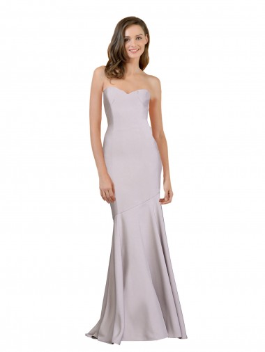 Stretch Crepe Strapless Mermaid Arctic Lilac Prom Dress / Bridesmaid Dress Manchester