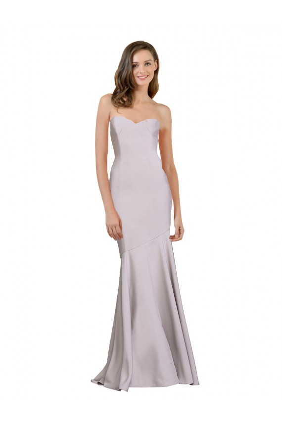 Stretch Crepe Strapless Mermaid Arctic Lilac Prom Dress / Bridesmaid Dress Manchester