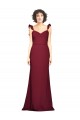 Stretch Crepe Strapless Mermaid Burgundy Prom Dress / Bridesmaid Dress Manchester