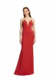 Stretch Crepe V-Neck Open Back Mermaid Red Formal Evening Gown / Prom Dress / Bridesmaid Dress Manchester