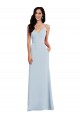 Stretch Crepe V-Neck V-Back Trumpet Light Sky Blue Formal Dress / Bridesmaid Dress Manchester