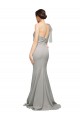 Stretch Crepe & Tulle Sweetheart Low Back Mermaid Oyster Silver Formal Evening Gown / Prom Dress / Bridesmaid Dress Manchester