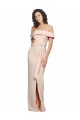 Stretch Crepe Off the Shoulder Low Back Mermaid Nude Formal Evening Gown / Prom Dress / Bridesmaid Dress Manchester