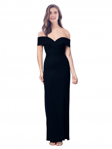 Stretch Crepe Sweetheart Mermaid Black Formal Dress / Bridesmaid Dress Manchester