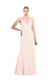 Stretch Crepe High Neck V-Back A-Line Pink Formal Evening Gown / Prom Dress / Bridesmaid Dress Manchester