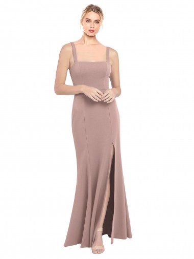 Stretch Crepe High Neck Mermaid Dusty Pink Prom Dress / Bridesmaid Dress Manchester