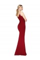 Stretch Crepe V-Neck V-Back Mermaid Burgundy Formal Evening Gown / Prom Dress / Bridesmaid Dress Manchester