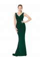 Stretch Crepe High Neck Mermaid Midnight Green Formal Evening Gown / Prom Dress / Bridesmaid Dress Manchester