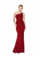 Stretch Crepe High Neck Mermaid Burgundy Formal Evening Gown / Prom Dress / Bridesmaid Dress Manchester