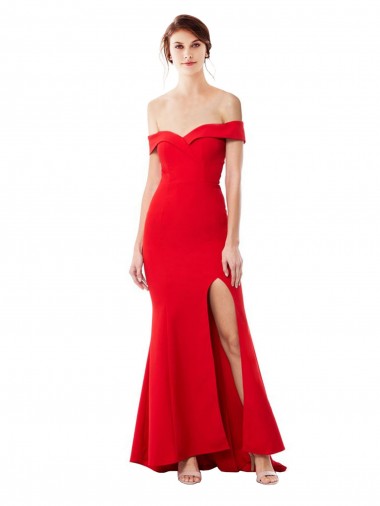 Stretch Crepe High Neck Mermaid Red Formal Evening Dress / Prom Dress / Bridesmaid Dress Manchester