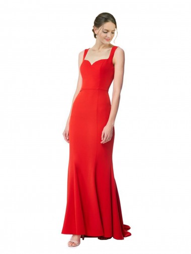 Stretch Crepe High Neck Mermaid Red Formal Evening Gown / Prom Dress / Bridesmaid Dress Manchester