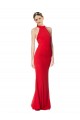 Stretch Crepe High Neck Mermaid Red Prom Dress / Bridesmaid Dress Manchester