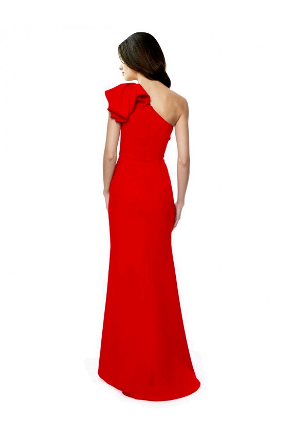 Stretch Crepe High Neck Mermaid Red Formal Dress / Bridesmaid Dress Manchester