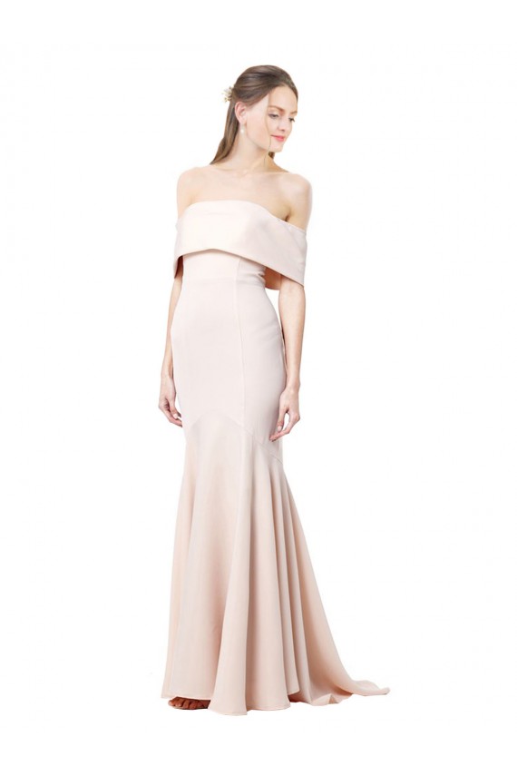 Stretch Crepe High Neck Mermaid Nude Formal Evening Gown / Prom Dress / Bridesmaid Dress Manchester