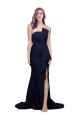 Stretch Crepe Strapless Low Back Sheath Dark Navy Semi Formal Evening Dress / Prom Dress / Bridesmaid Dress Manchester