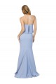 Stretch Crepe Strapless Low Back A-Line Light Sky Blue Formal Dress / Bridesmaid Dress Manchester
