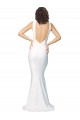 Stretch Crepe High Neck V-Back Sheath Ivory Formal Evening Gown / Prom Dress / Bridesmaid Dress Manchester
