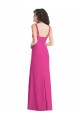 Stretch Crepe Square Neck Low Back Trumpet Fuchsia Semi Formal Evening Dress / Prom Dress / Bridesmaid Dress Manchester