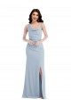 Stretch Crepe One Shoulder Trumpet Light Sky Blue Formal Dress / Bridesmaid Dress Manchester