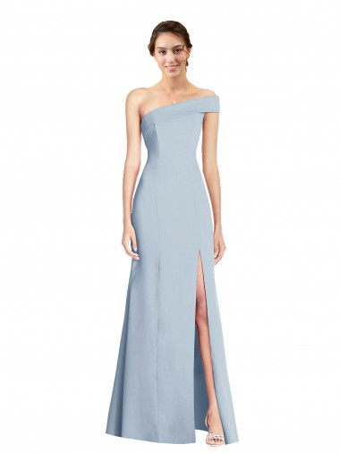 Stretch Crepe Off the Shoulder Trumpet Light Sky Blue Formal Evening Gown / Prom Dress / Bridesmaid Dress Manchester