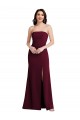 Stretch Crepe Strapless Trumpet Burgundy Gold Semi Formal Evening Dress / Prom Dress / Bridesmaid Dress Manchester