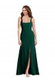 Stretch Crepe Square Neck Trumpet Midnight Green Semi Formal Evening Dress / Prom Dress / Bridesmaid Dress Manchester