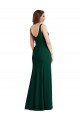 Stretch Crepe Square Neck Trumpet Midnight Green Semi Formal Evening Dress / Prom Dress / Bridesmaid Dress Manchester
